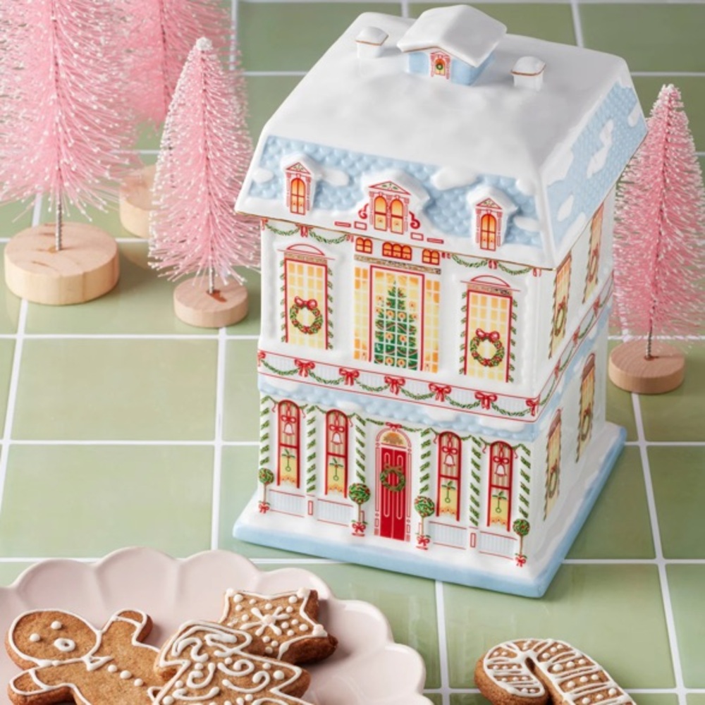 Lenox Spice Village Cookie Jar Holiday Christmas New In Box New With Tag